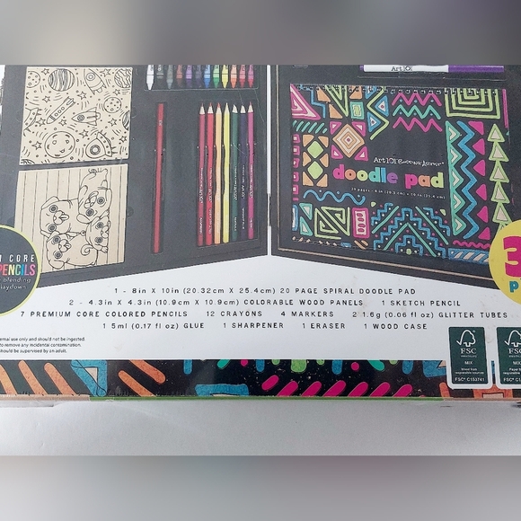 Art 101 Budding Artist Doodle and Create Colorable Multifunctional Wood Art Set - Picture 5 of 5